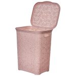 Корзина для белья с крышкой ажурная