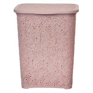 Корзина для белья с крышкой ажурная